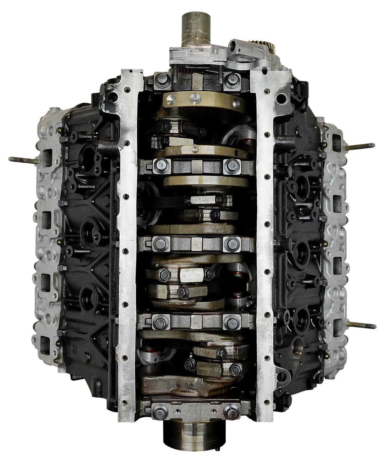 6.0 LS engine secured in branded freight crate