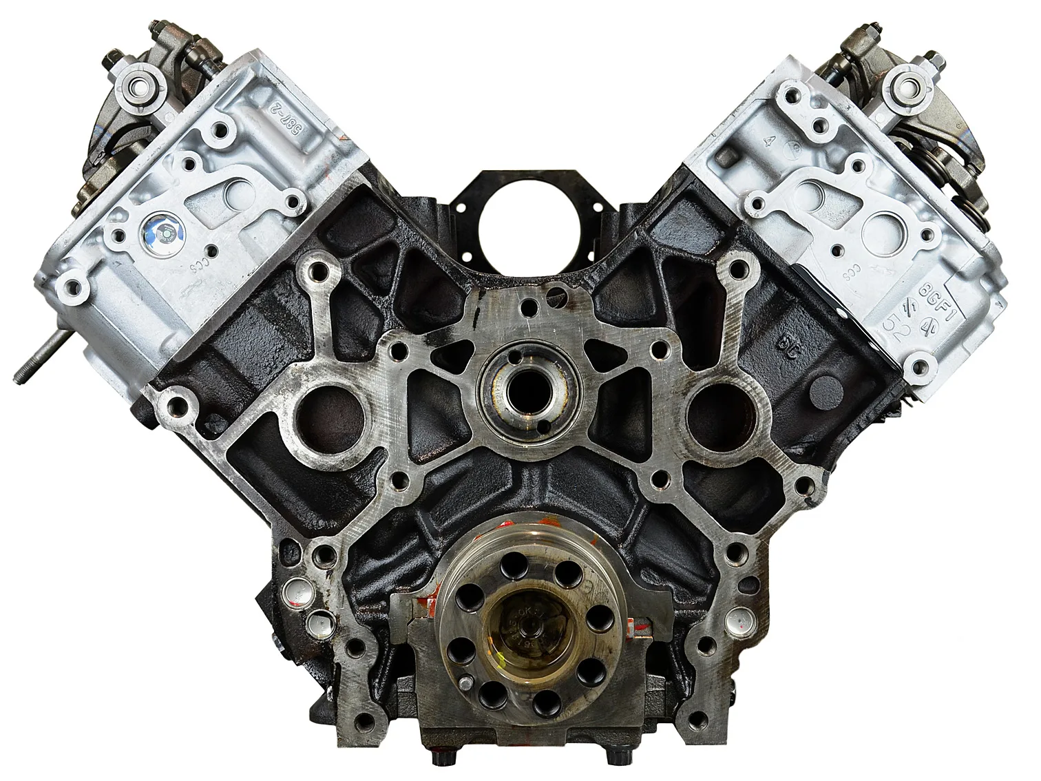 6.0 LS engine on branded inspection stand