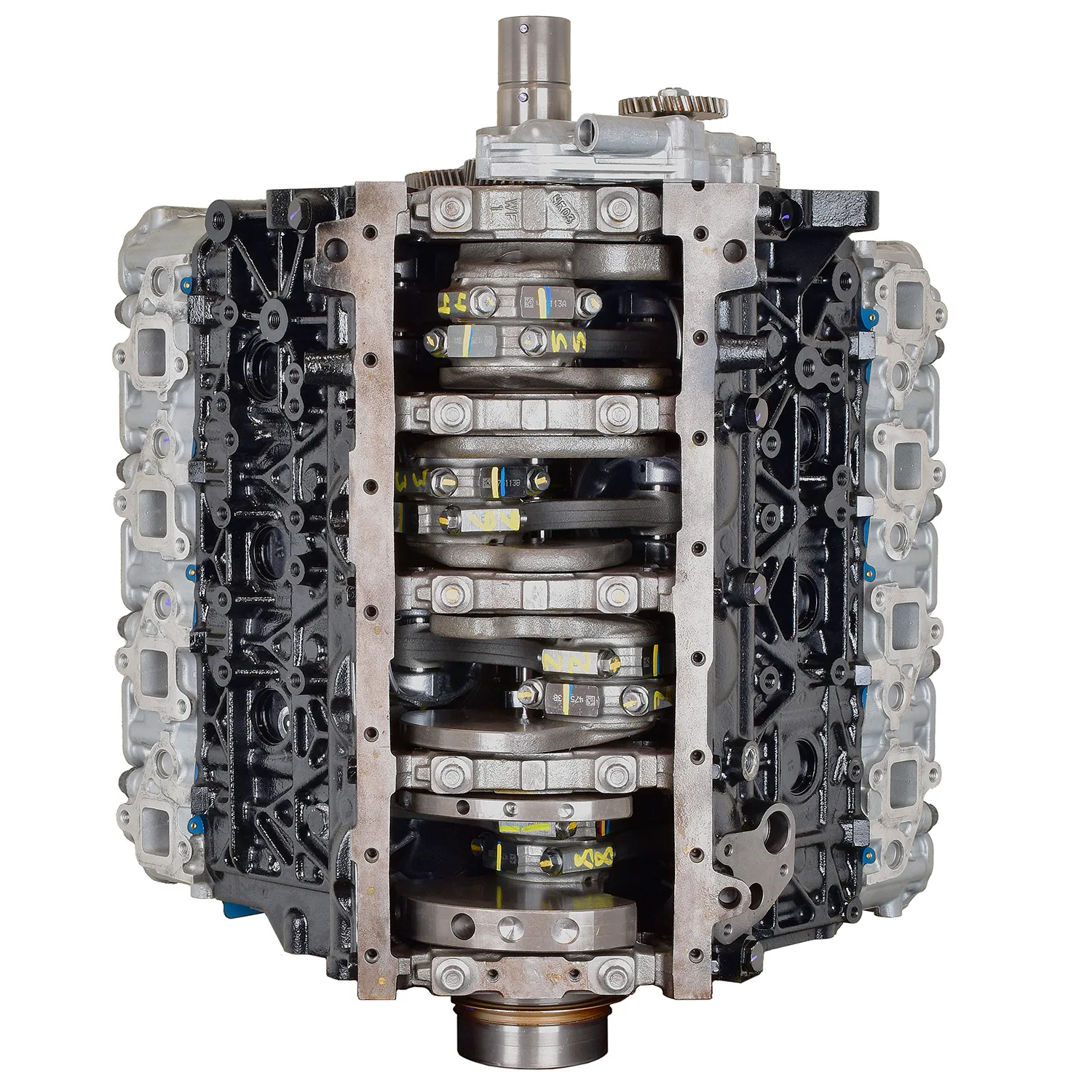 6.0 LS engine secured in branded freight crate