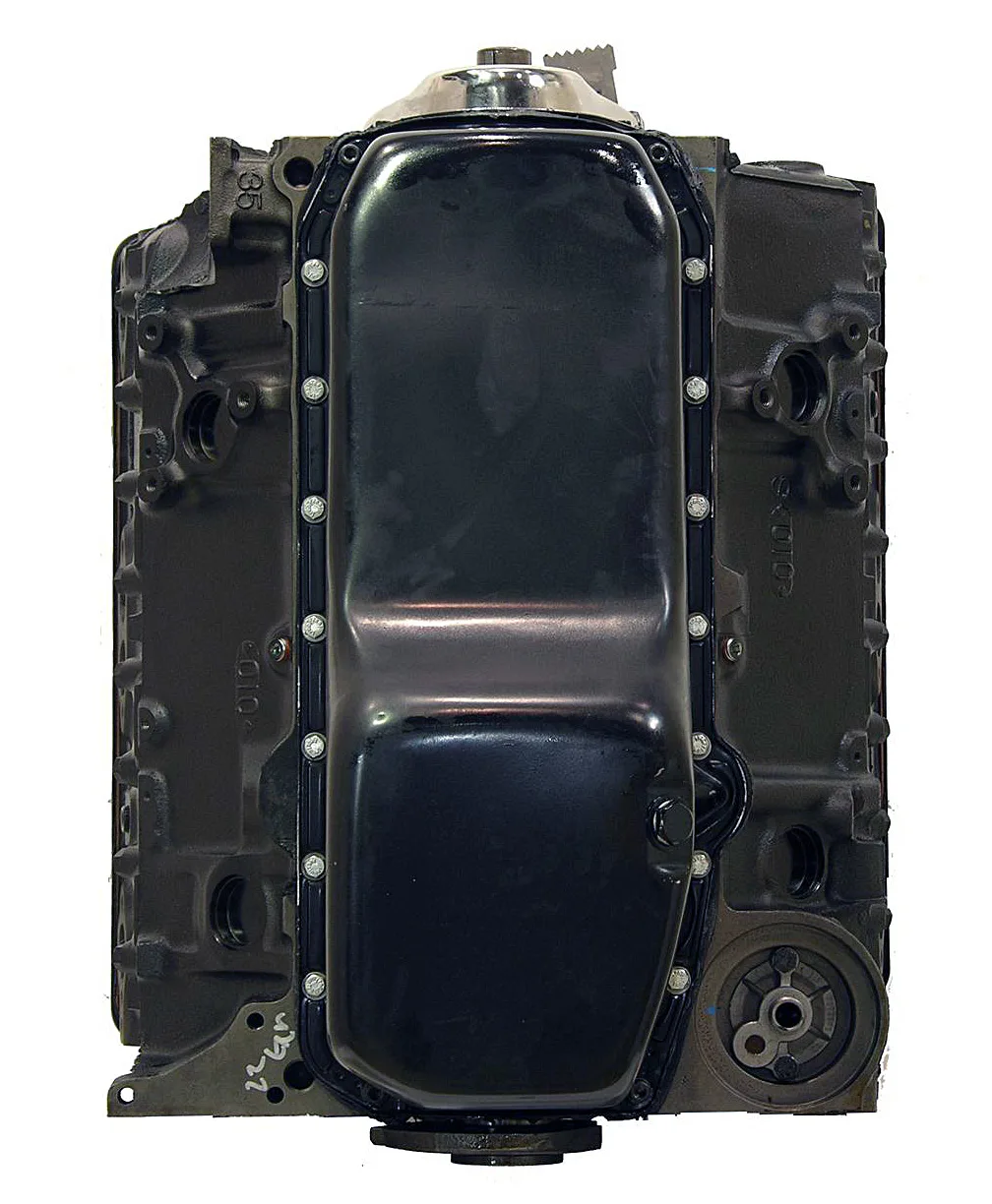 6.0 LS engine secured in branded freight crate