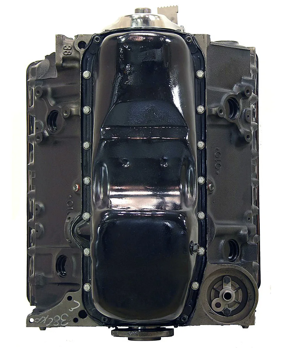 6.0 LS engine secured in branded freight crate