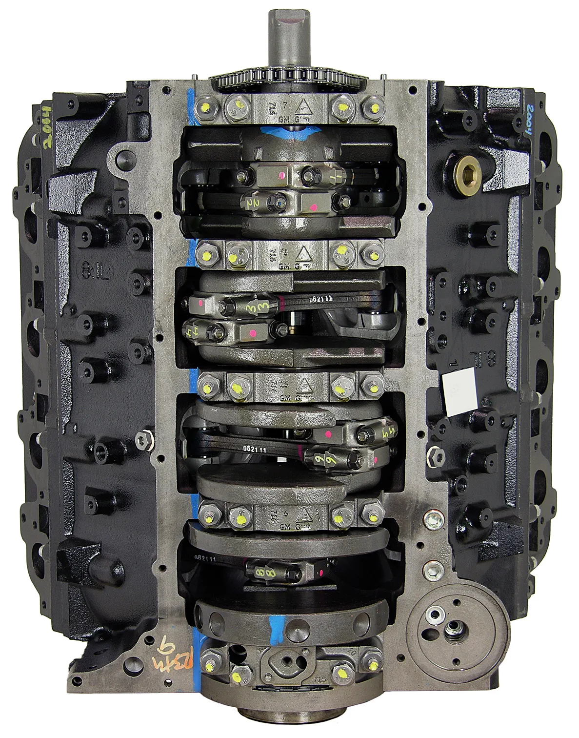 6.0 LS engine secured in branded freight crate