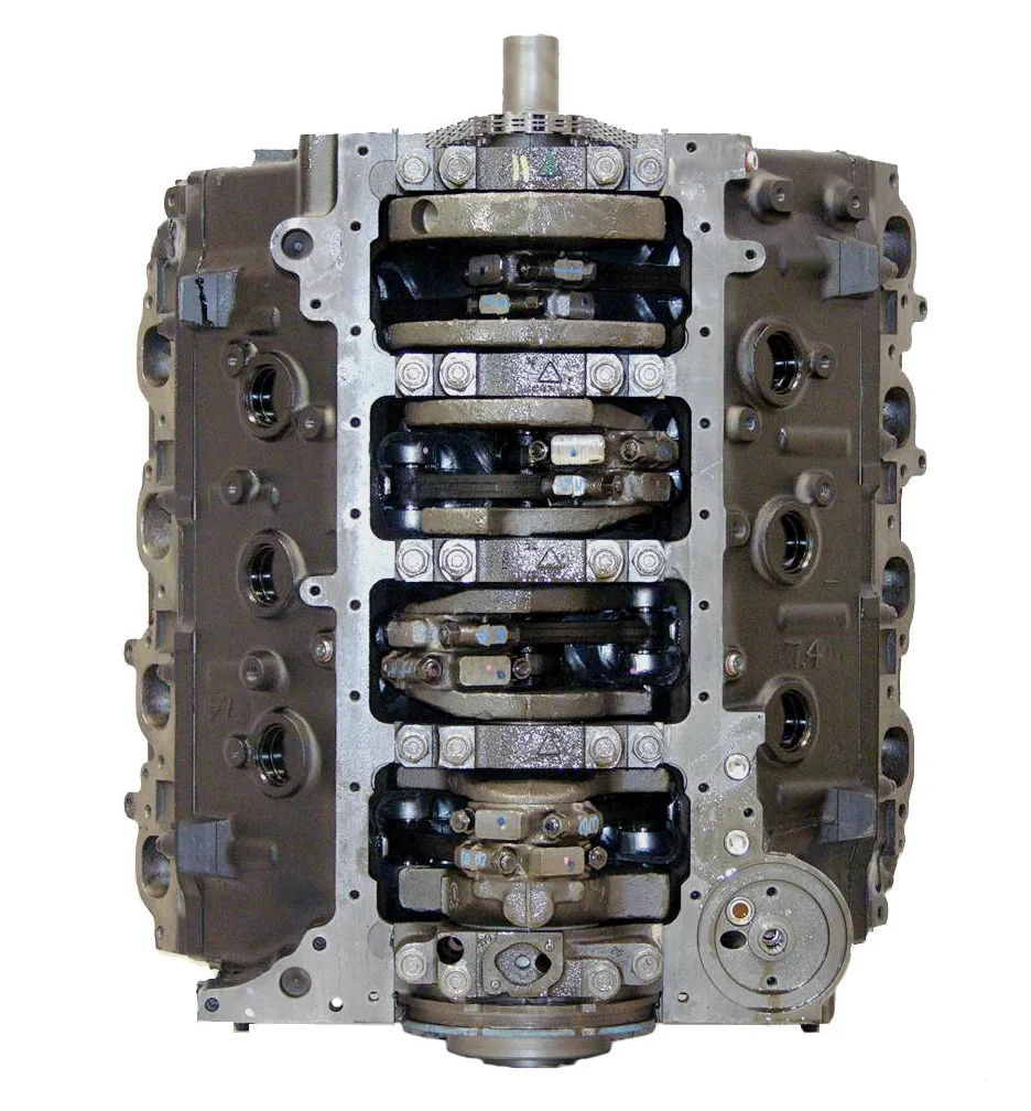 6.0 LS engine secured in branded freight crate