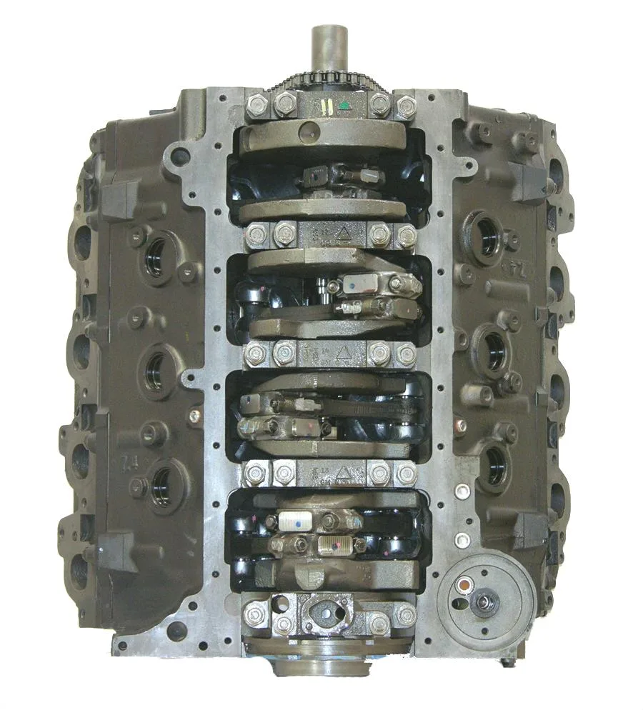 6.0 LS engine secured in branded freight crate