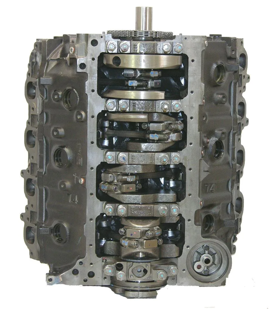 6.0 LS engine secured in branded freight crate