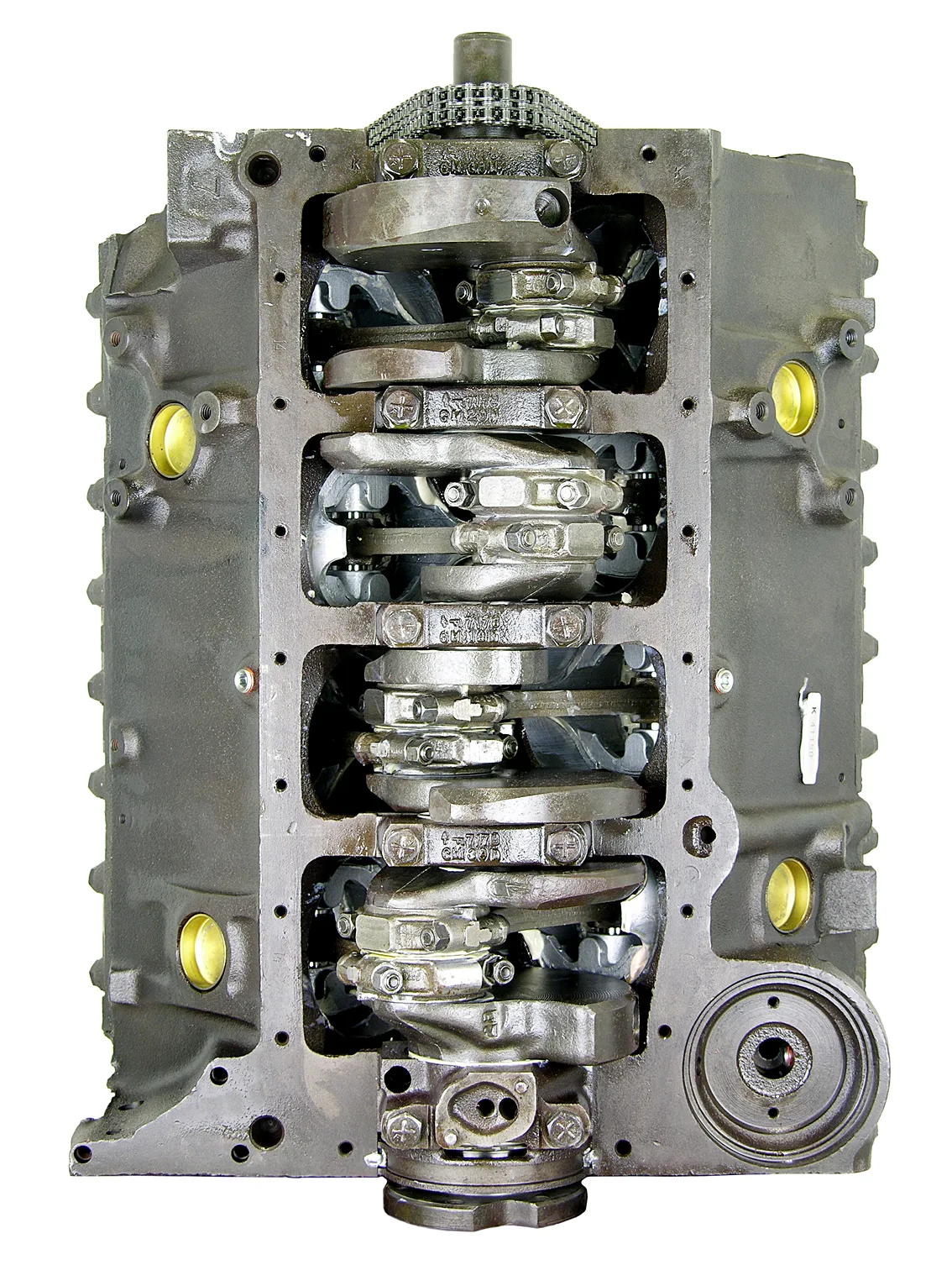 6.0 LS engine secured in branded freight crate