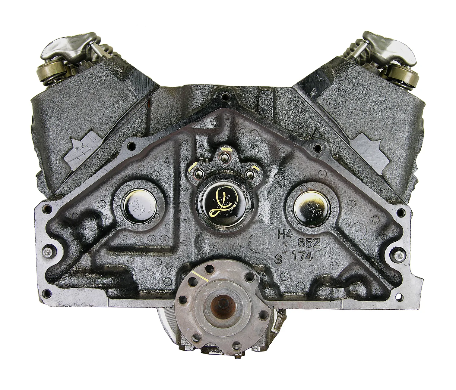 6.0 LS engine on branded inspection stand
