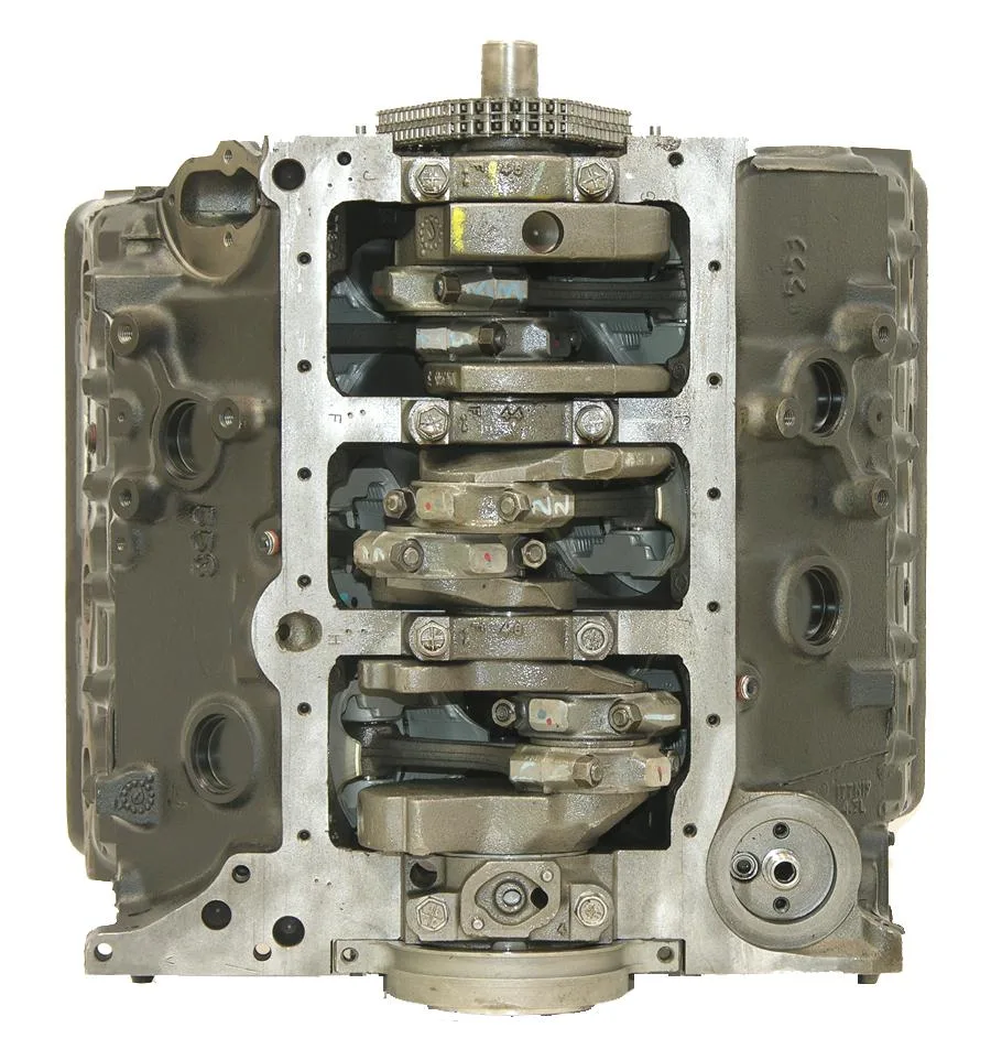6.0 LS engine secured in branded freight crate