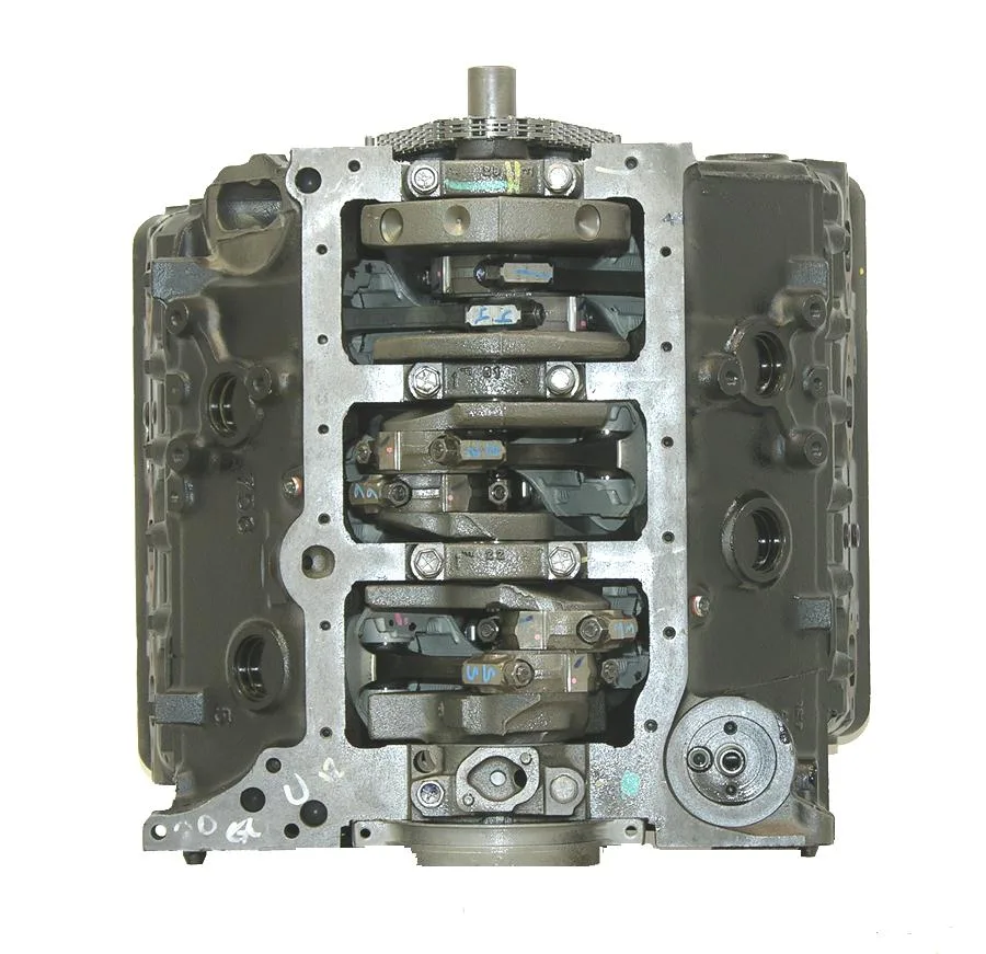 6.0 LS engine secured in branded freight crate