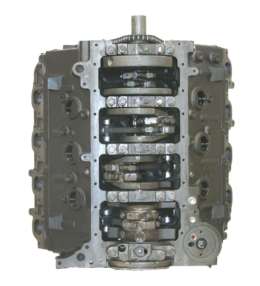 6.0 LS engine secured in branded freight crate