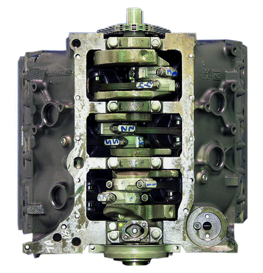 6.0 LS engine secured in branded freight crate