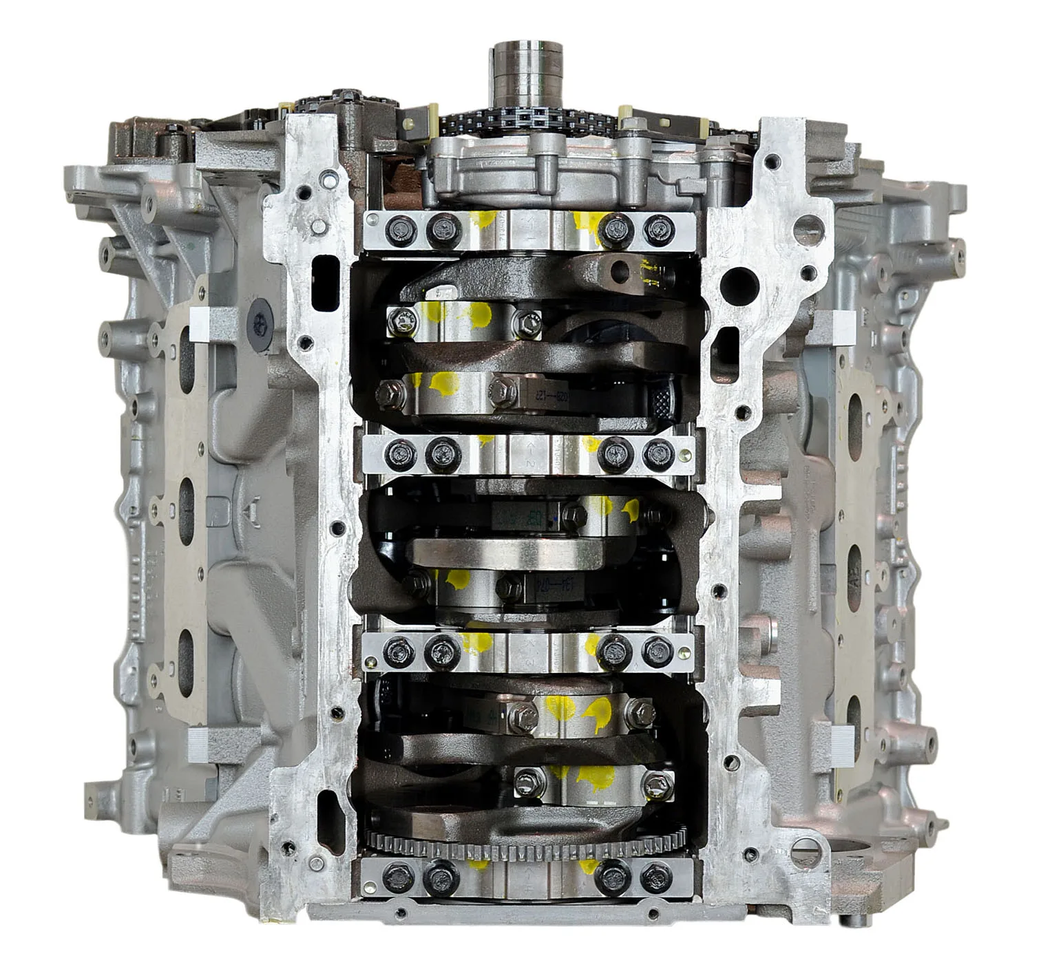 6.0 LS engine secured in branded freight crate