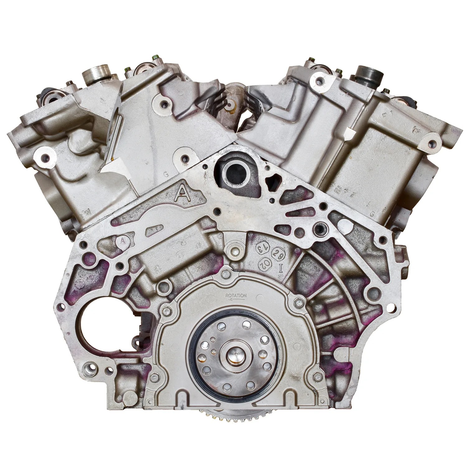 6.0 LS engine on branded inspection stand