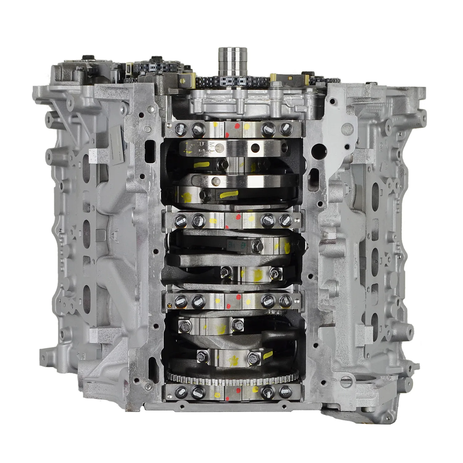 6.0 LS engine secured in branded freight crate