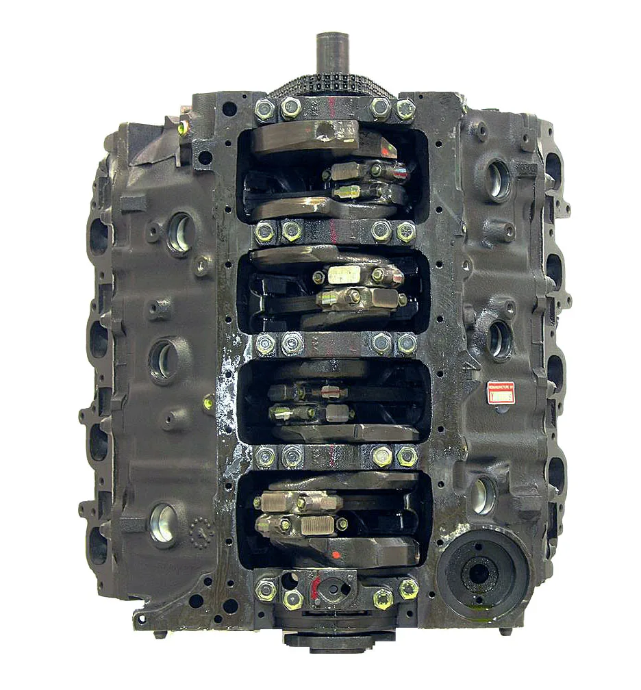 6.0 LS engine secured in branded freight crate