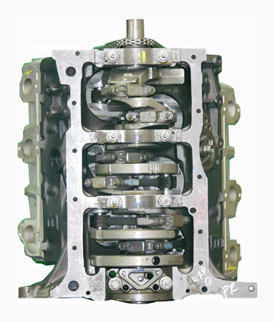 6.0 LS engine secured in branded freight crate