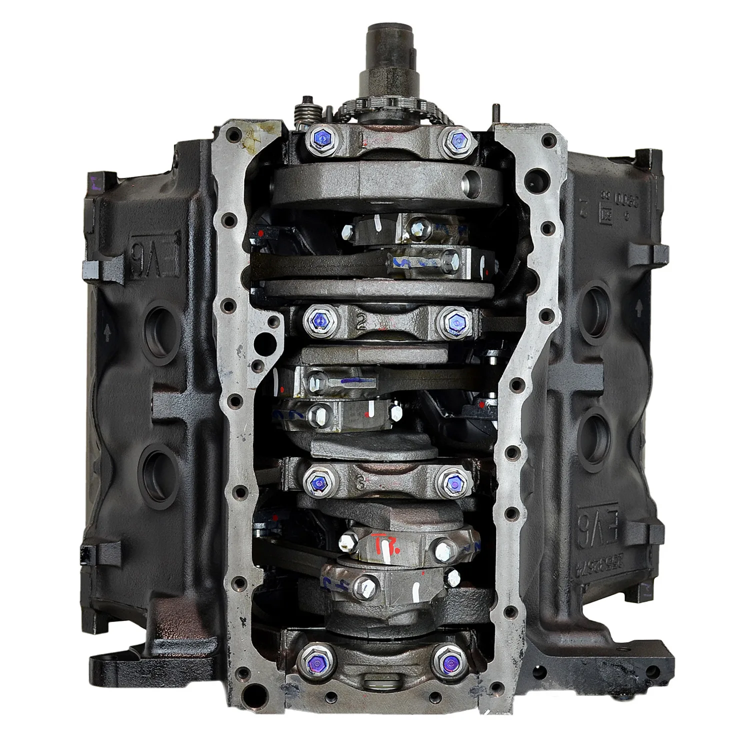 6.0 LS engine secured in branded freight crate