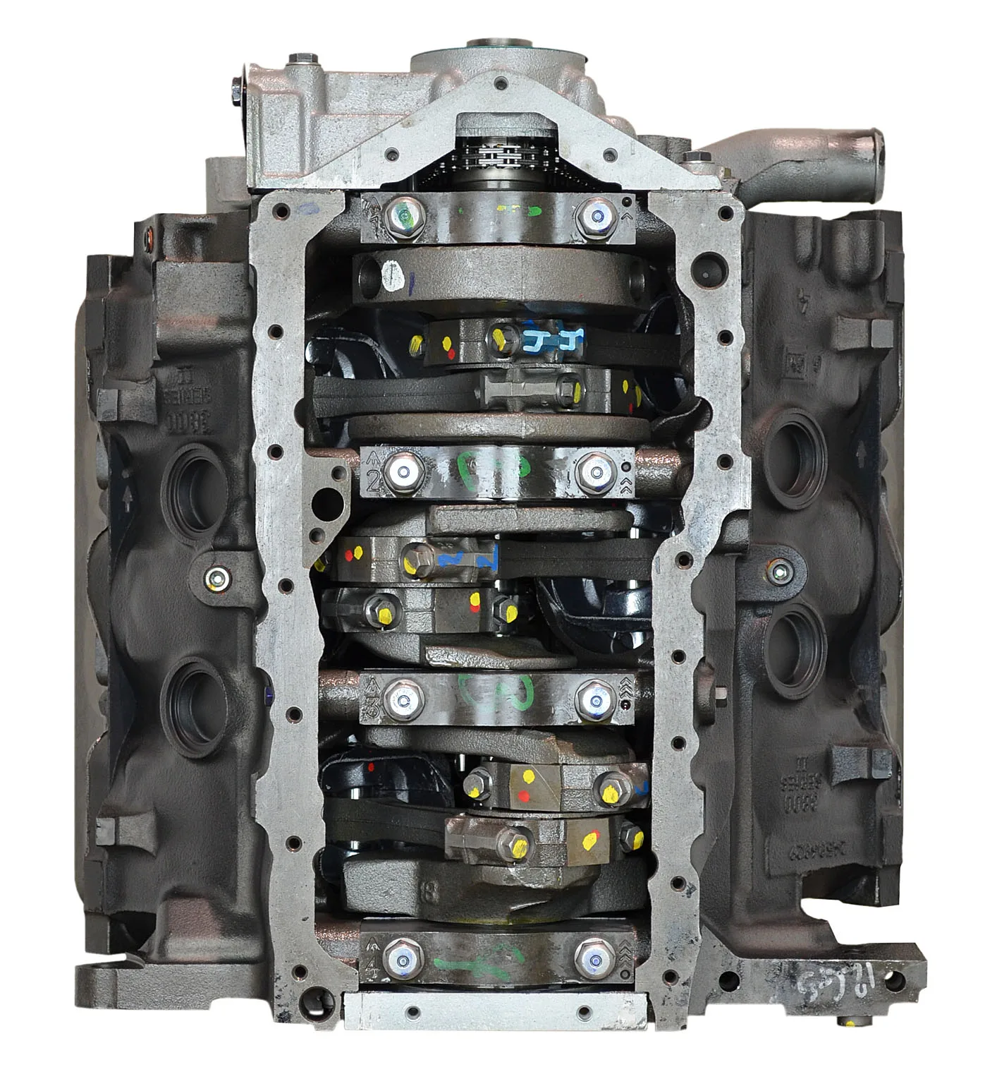 6.0 LS engine secured in branded freight crate