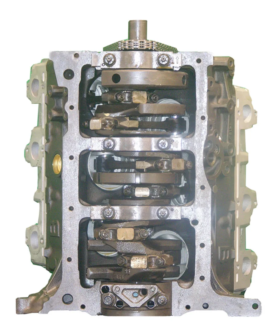 6.0 LS engine secured in branded freight crate
