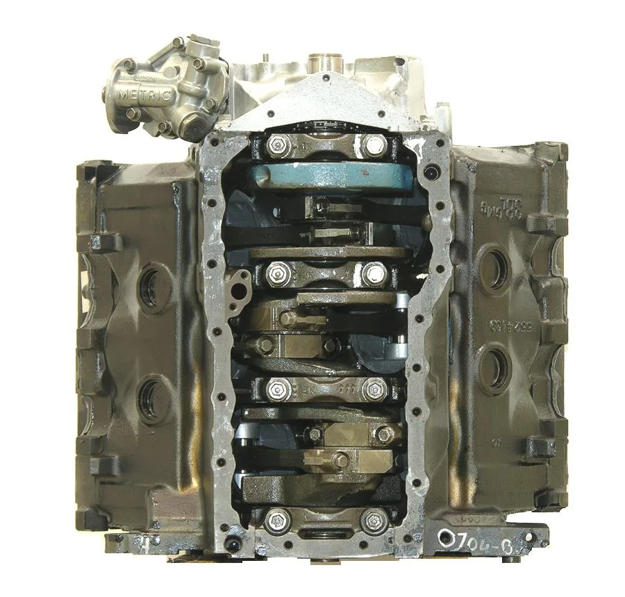 6.0 LS engine secured in branded freight crate