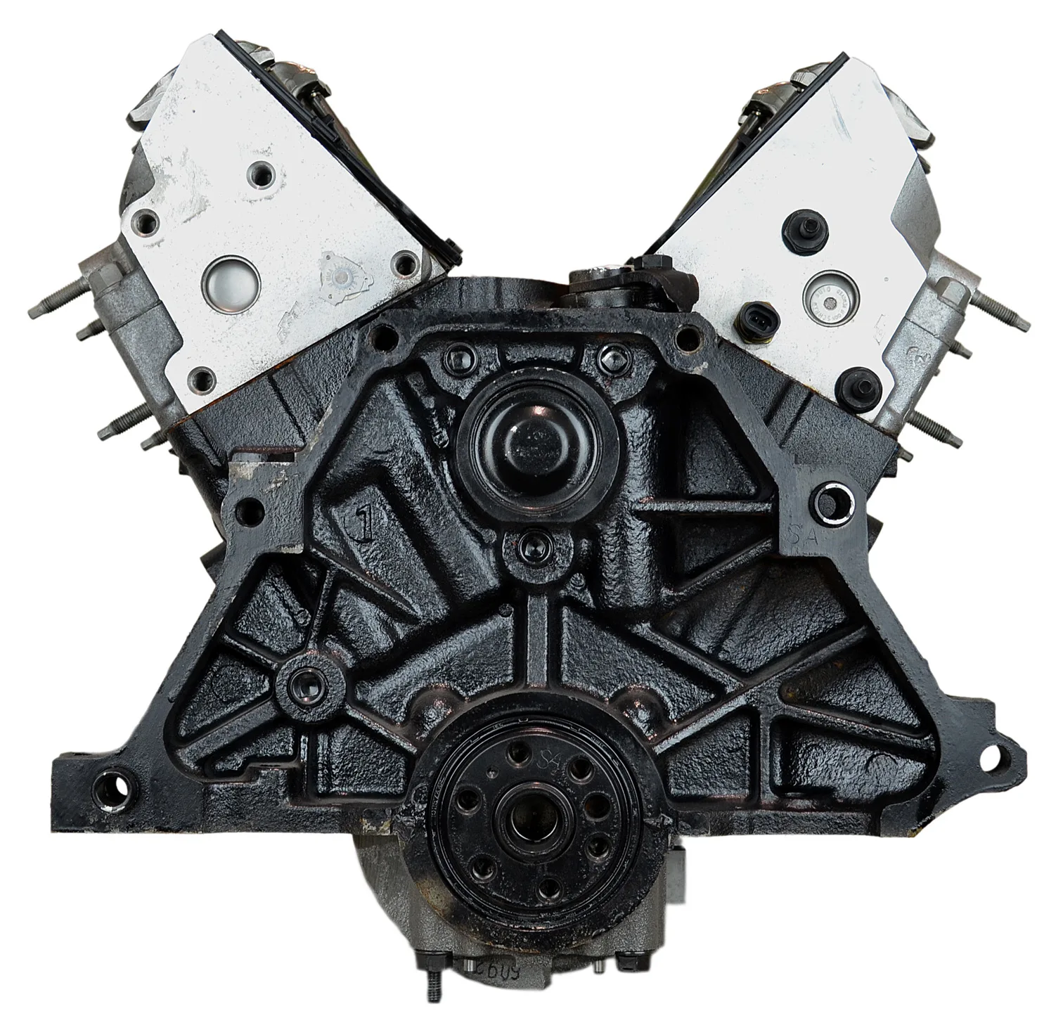 6.0 LS engine on branded inspection stand