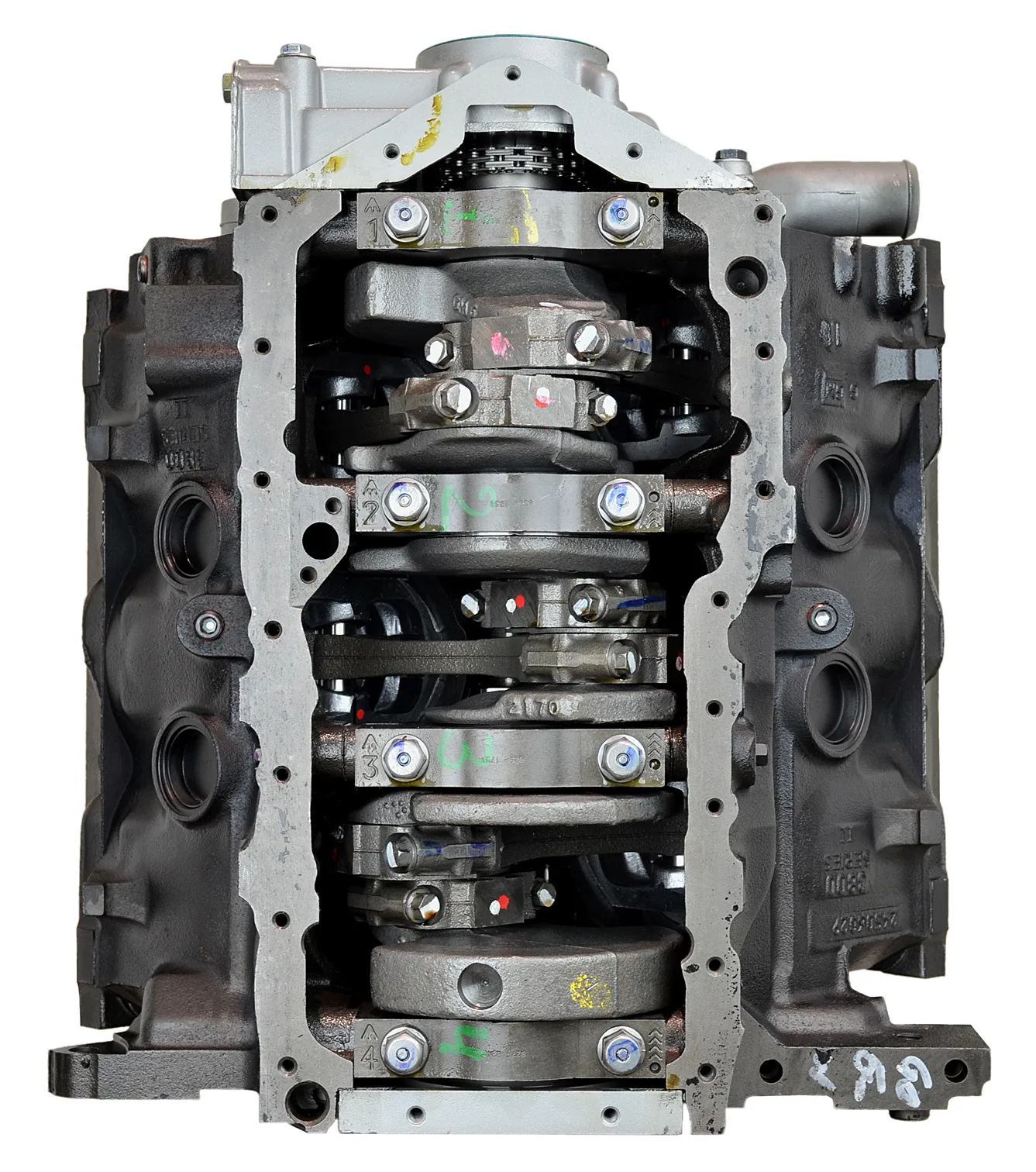 6.0 LS engine secured in branded freight crate