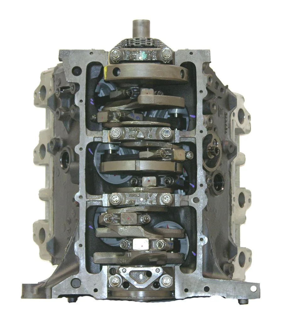 6.0 LS engine secured in branded freight crate