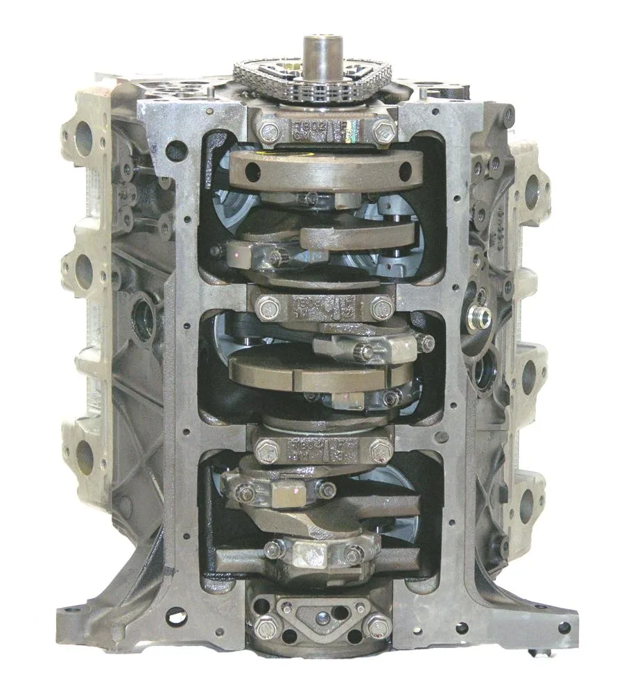 6.0 LS engine secured in branded freight crate