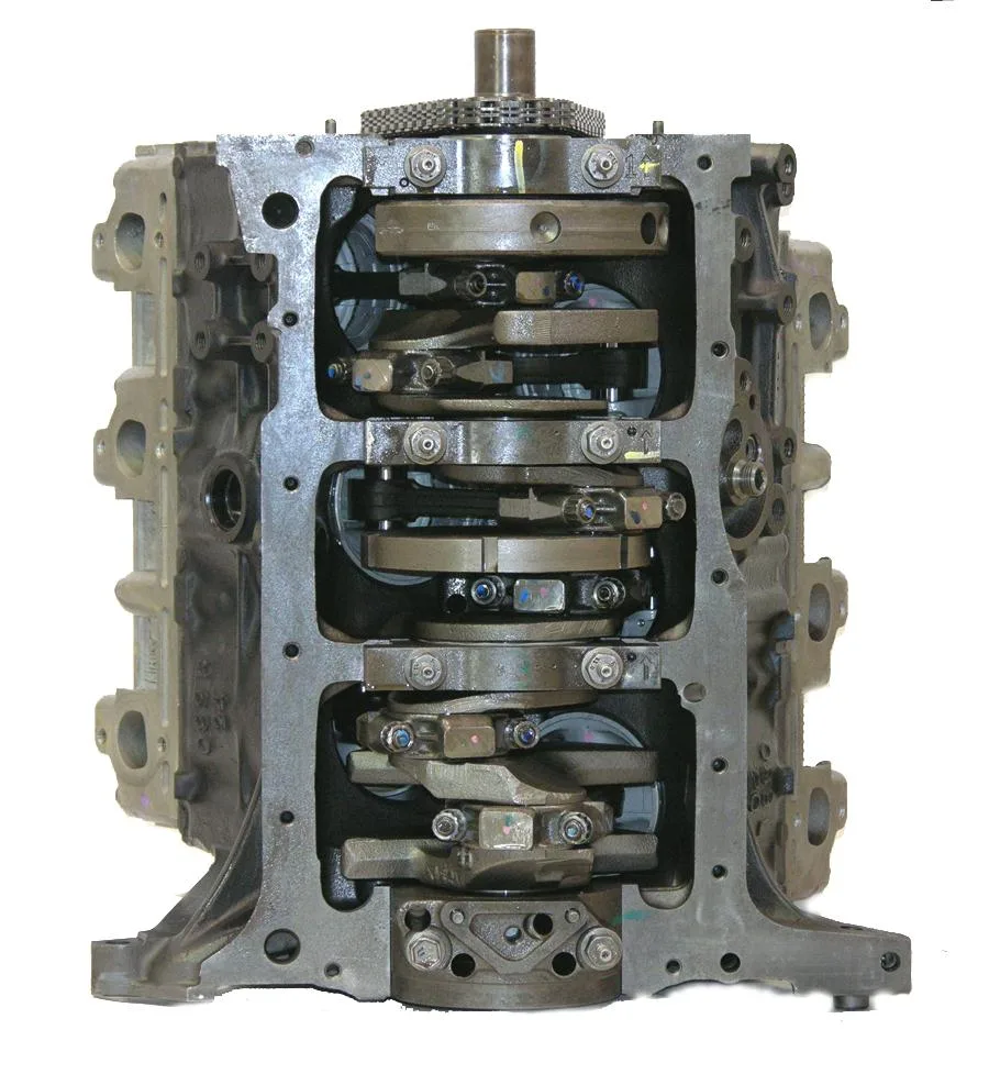 6.0 LS engine secured in branded freight crate