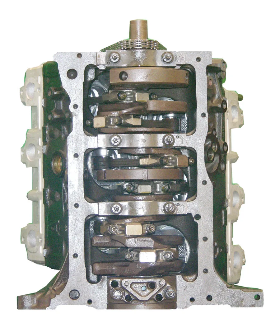 6.0 LS engine secured in branded freight crate