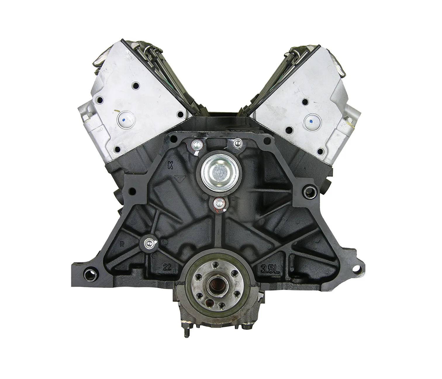 6.0 LS engine on branded inspection stand