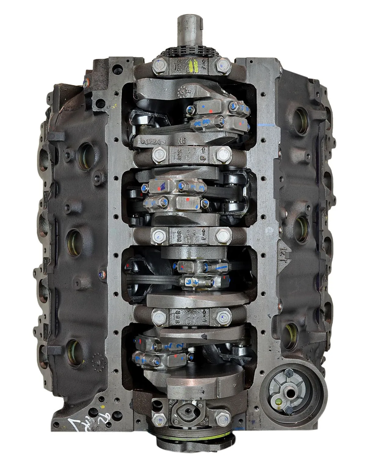 6.0 LS engine secured in branded freight crate