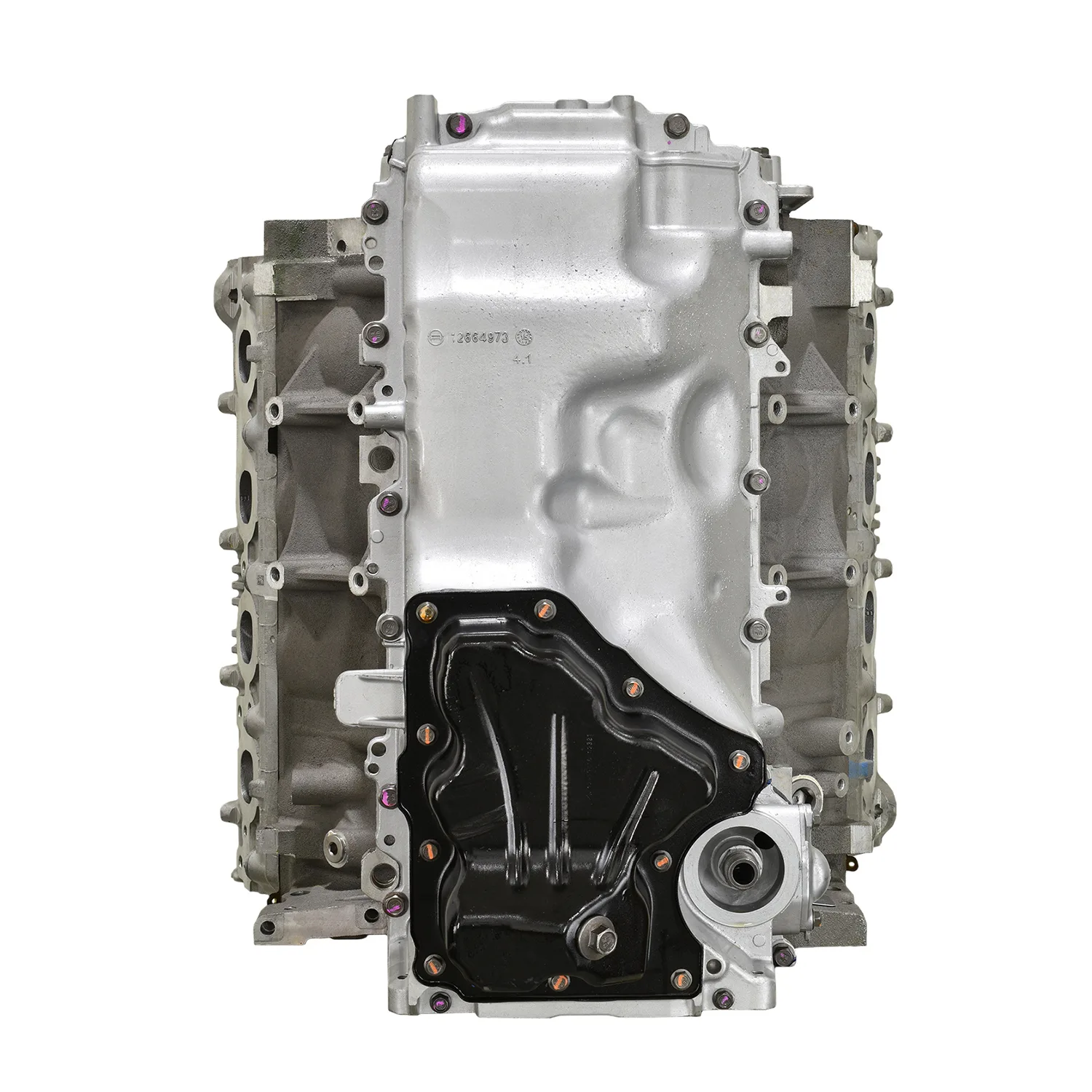 6.0 LS engine secured in branded freight crate