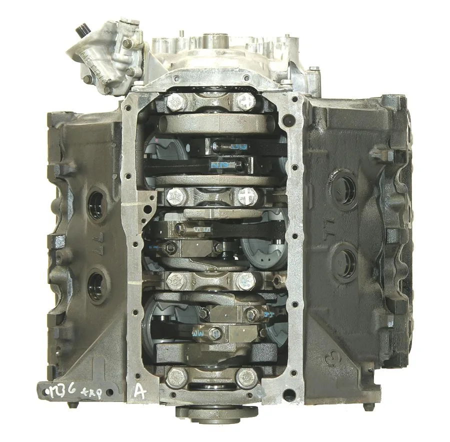 6.0 LS engine secured in branded freight crate