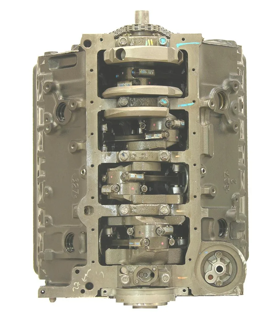 6.0 LS engine secured in branded freight crate