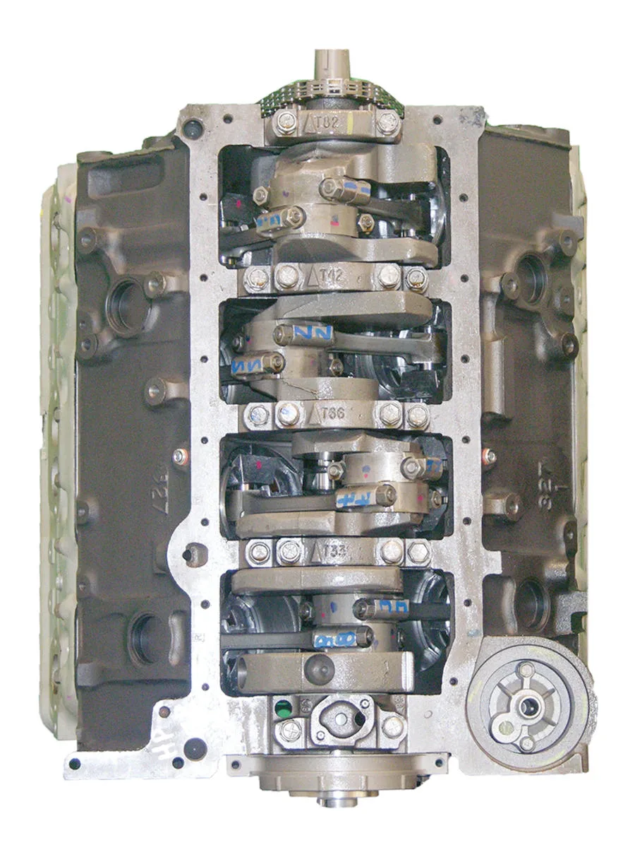 6.0 LS engine secured in branded freight crate