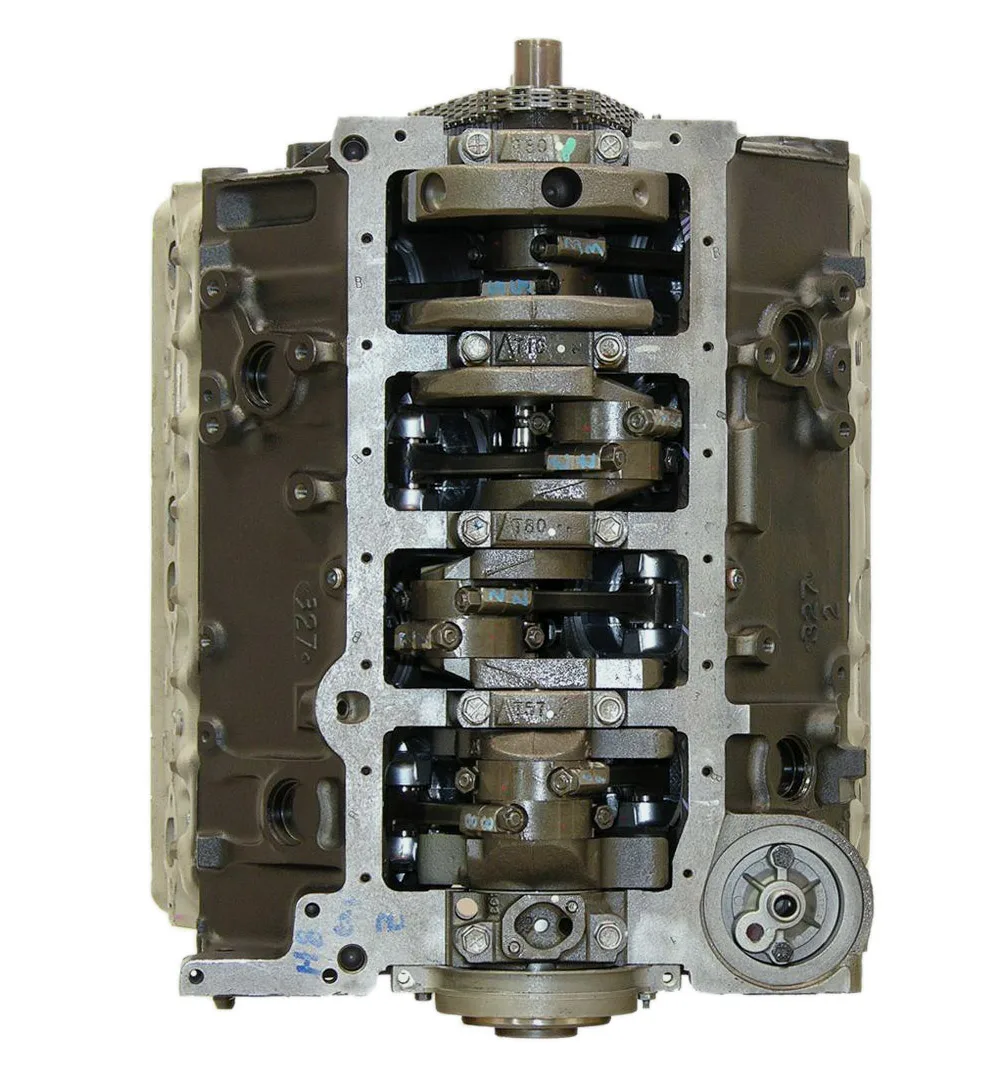 6.0 LS engine secured in branded freight crate