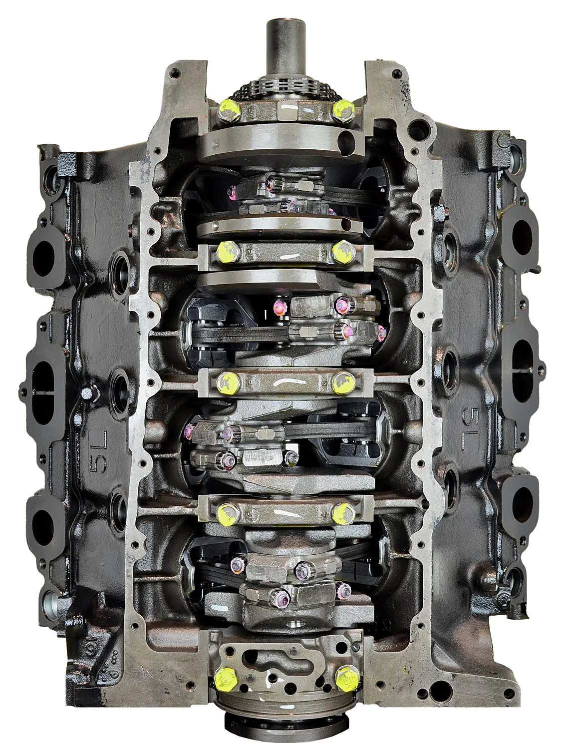6.0 LS engine secured in branded freight crate