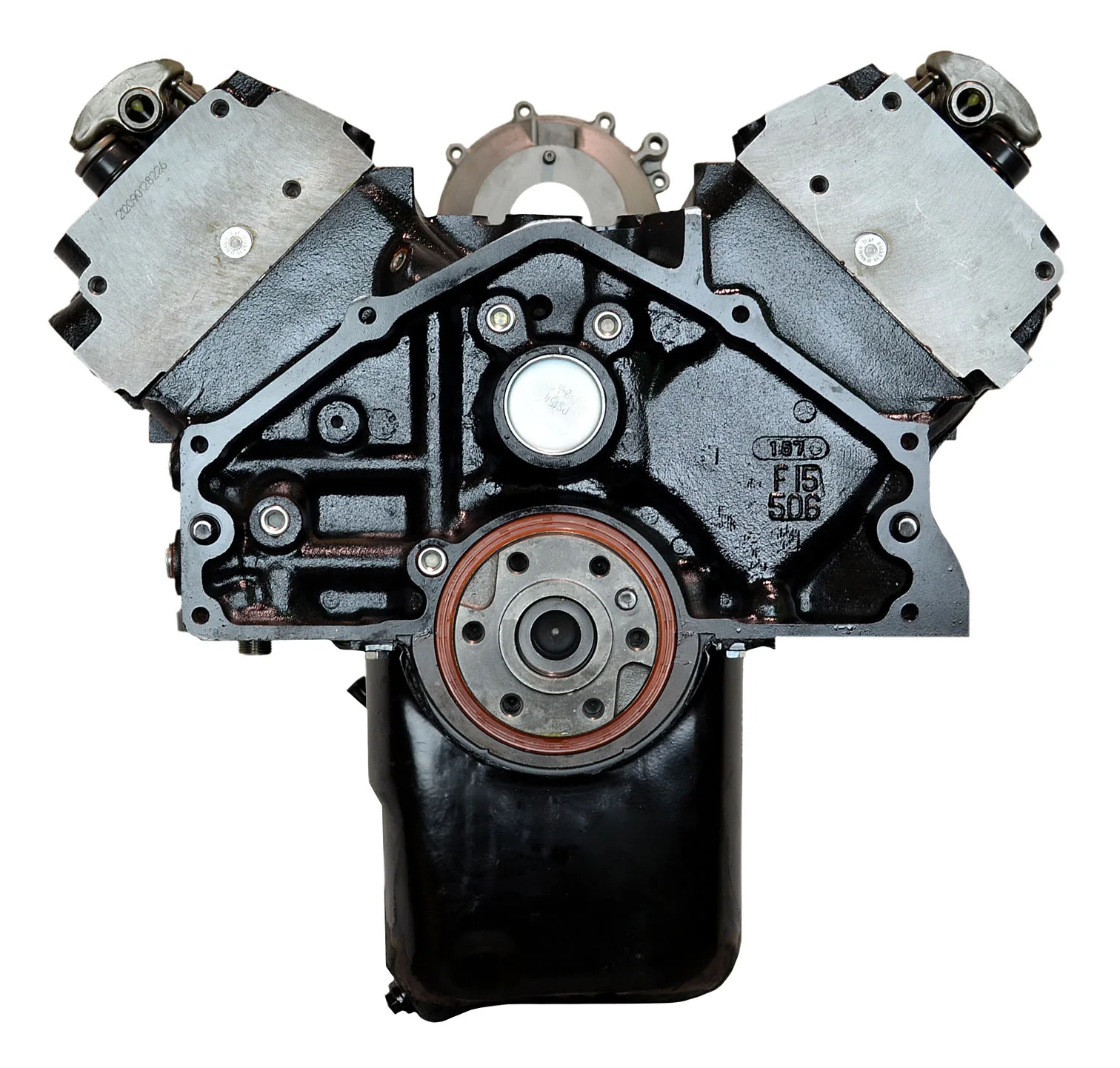 6.0 LS engine on branded inspection stand