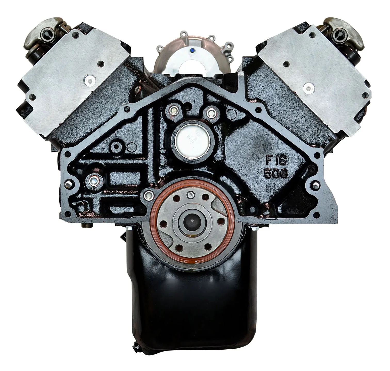 6.0 LS engine on branded inspection stand