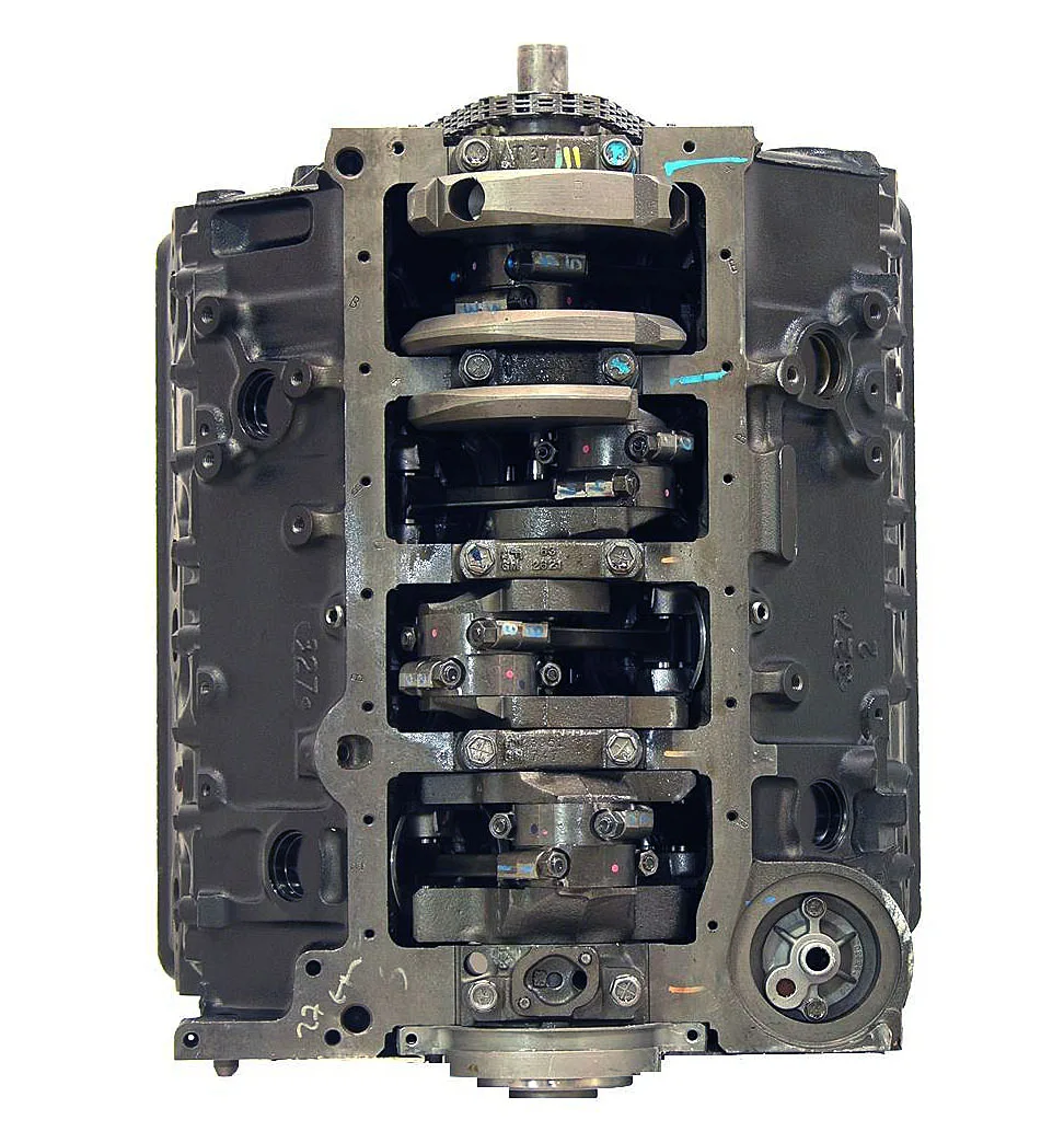 6.0 LS engine secured in branded freight crate