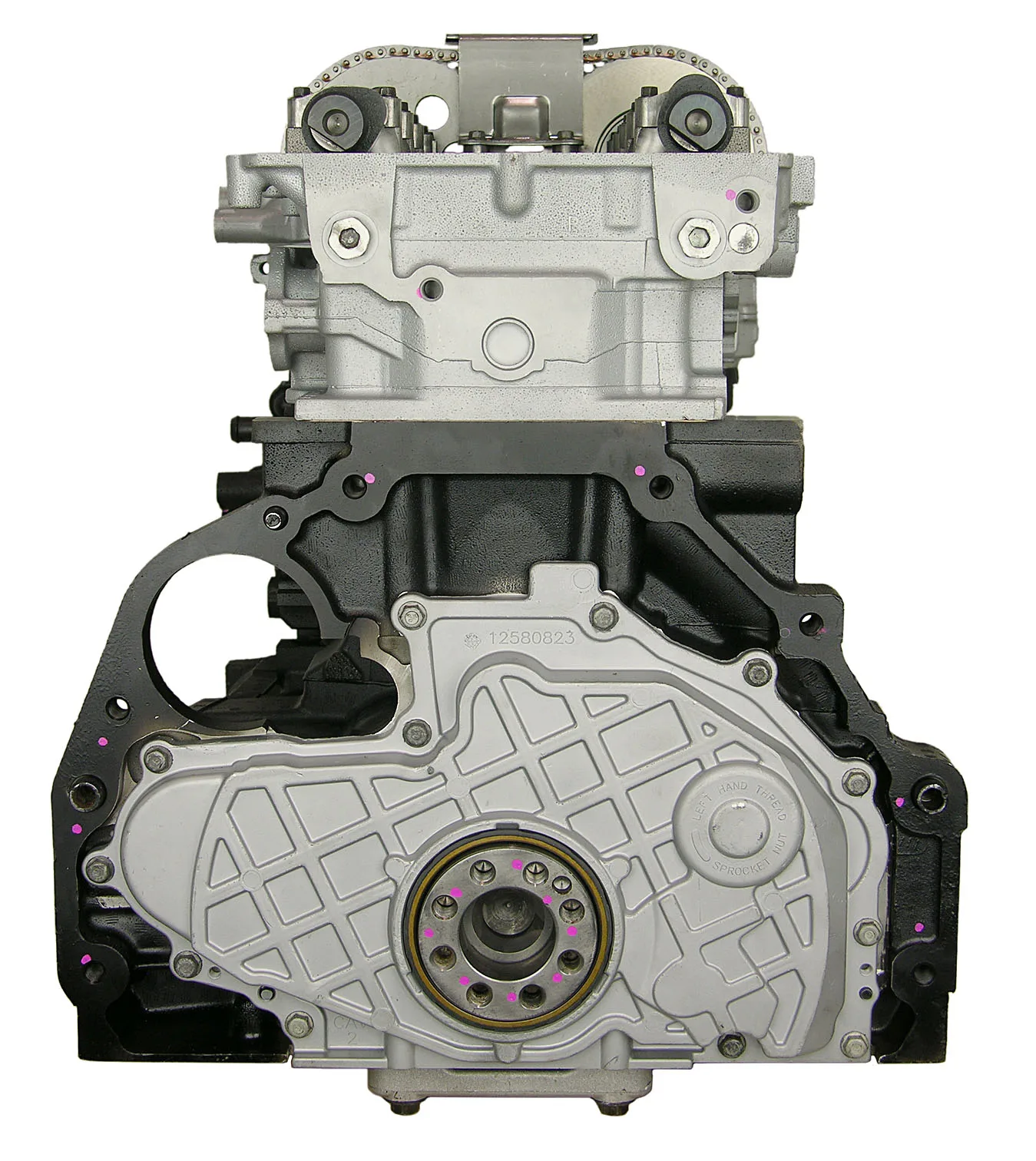 6.0 LS engine on branded inspection stand
