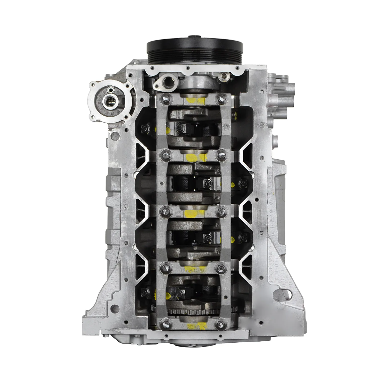 6.0 LS engine secured in branded freight crate