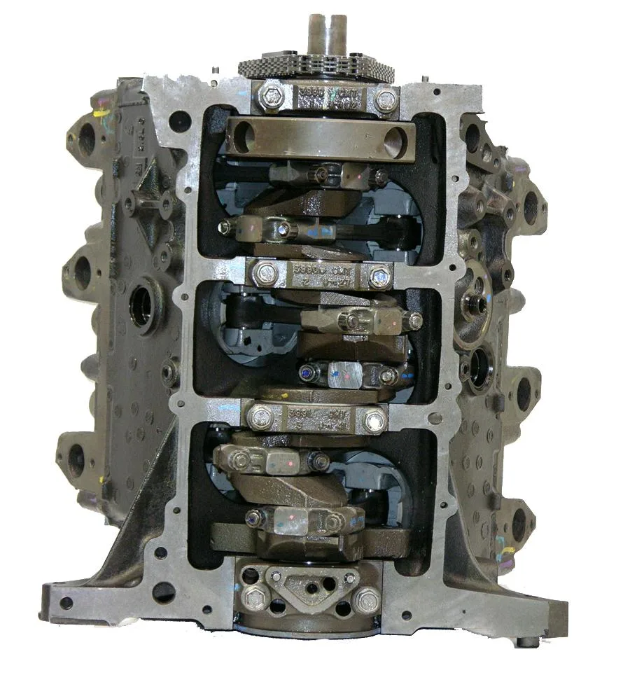 6.0 LS engine secured in branded freight crate
