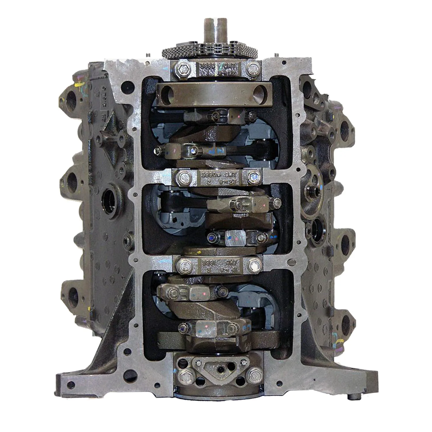 6.0 LS engine secured in branded freight crate