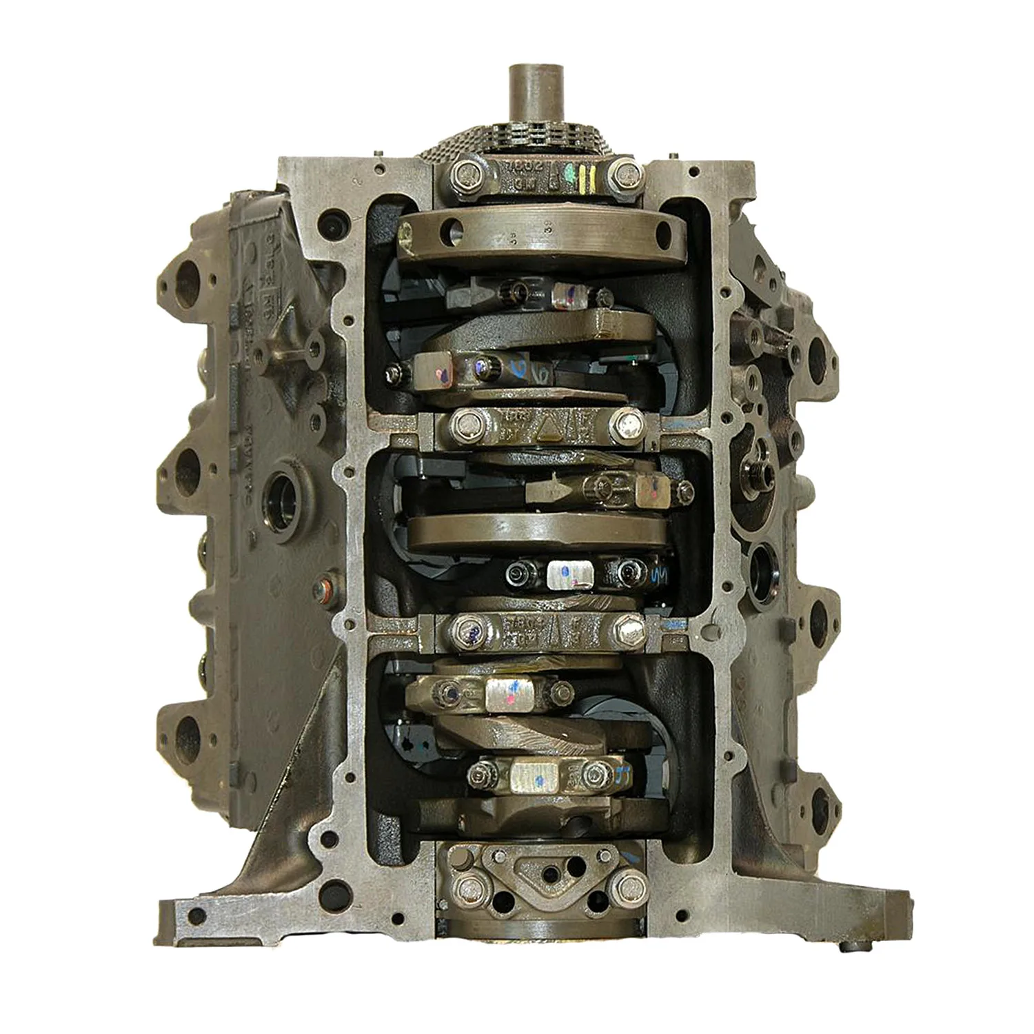 6.0 LS engine secured in branded freight crate