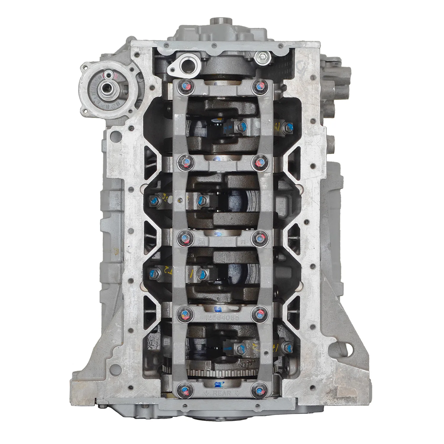6.0 LS engine secured in branded freight crate