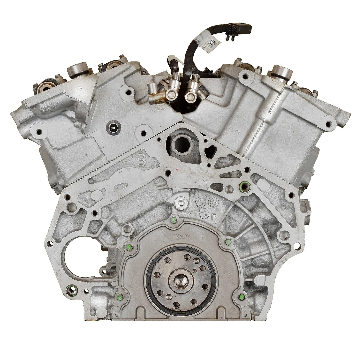 6.0 LS engine on branded inspection stand