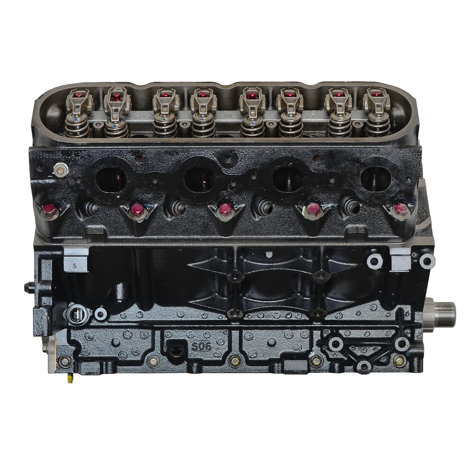 6.0 LS engine secured in branded freight crate
