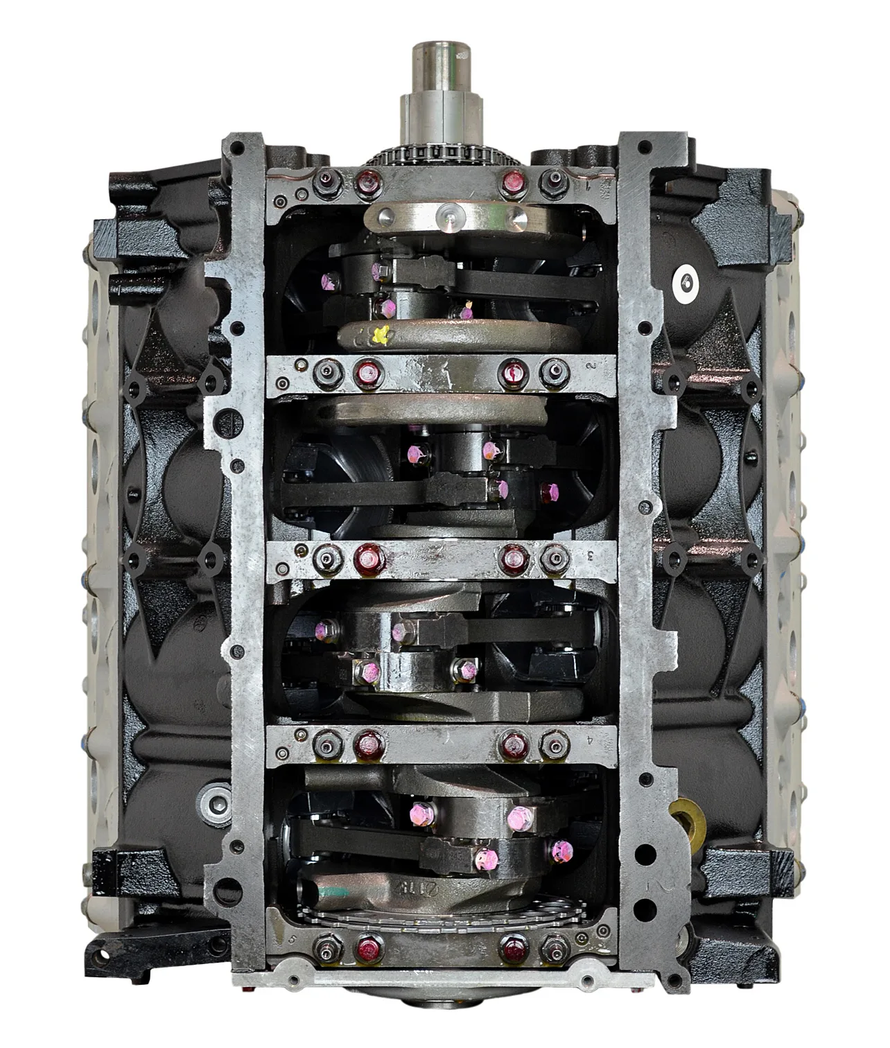 6.0 LS engine secured in branded freight crate